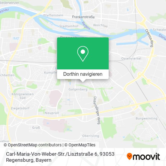 Carl-Maria-Von-Weber-Str. / Lisztstraße 6, 93053 Regensburg Karte