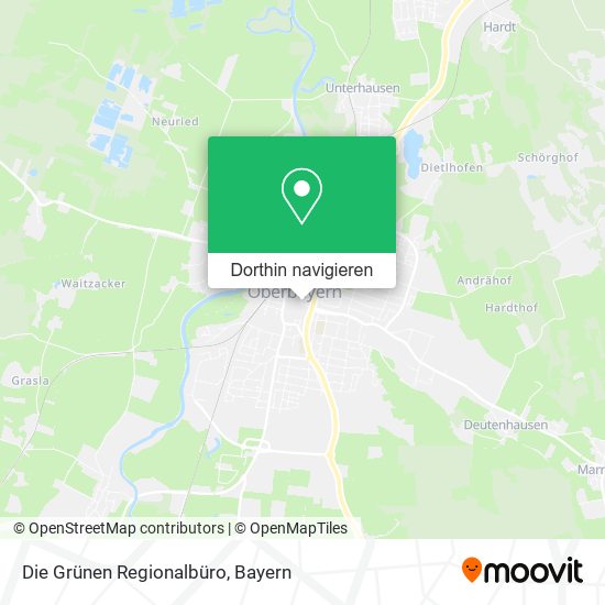 Die Grünen Regionalbüro Karte