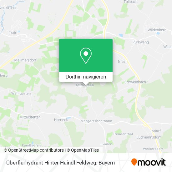 Überflurhydrant Hinter Haindl Feldweg Karte