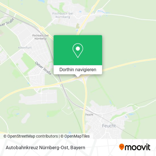 Autobahnkreuz Nürnberg-Ost Karte
