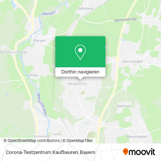 Corona-Testzentrum Kaufbeuren Karte