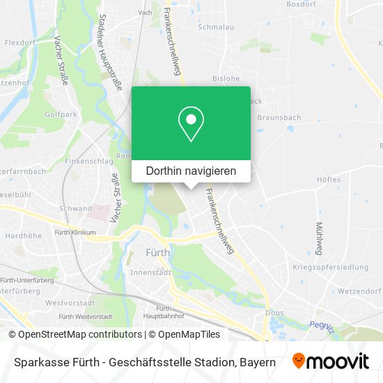 Sparkasse Fürth - Geschäftsstelle Stadion Karte