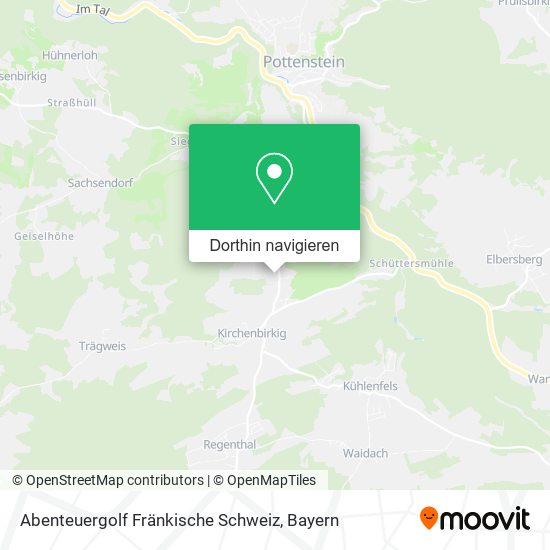 Abenteuergolf Fränkische Schweiz Karte