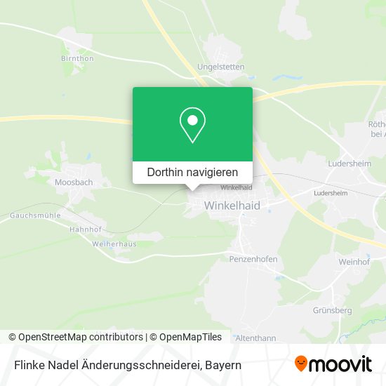 Flinke Nadel Änderungsschneiderei Karte