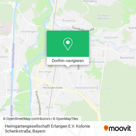 Heimgartengesellschaft Erlangen E.V. Kolonie Schenkstraße Karte