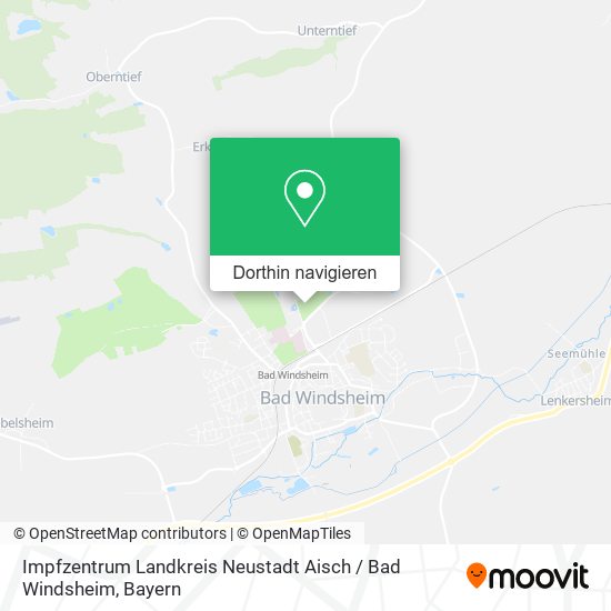 Impfzentrum Landkreis Neustadt Aisch / Bad Windsheim Karte