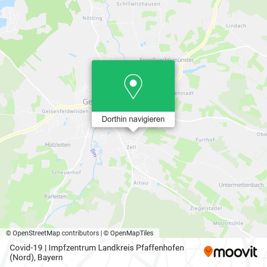 Covid-19 | Impfzentrum Landkreis Pfaffenhofen (Nord) Karte