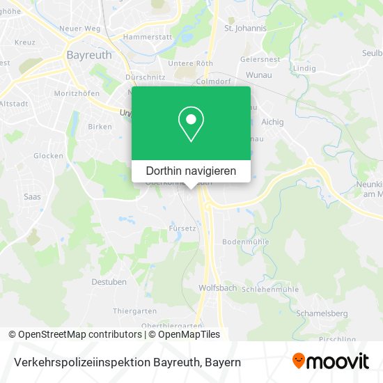 Verkehrspolizeiinspektion Bayreuth Karte