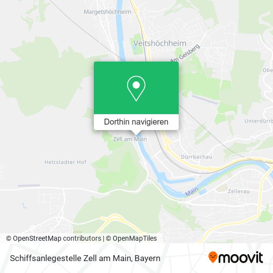 Schiffsanlegestelle Zell am Main Karte