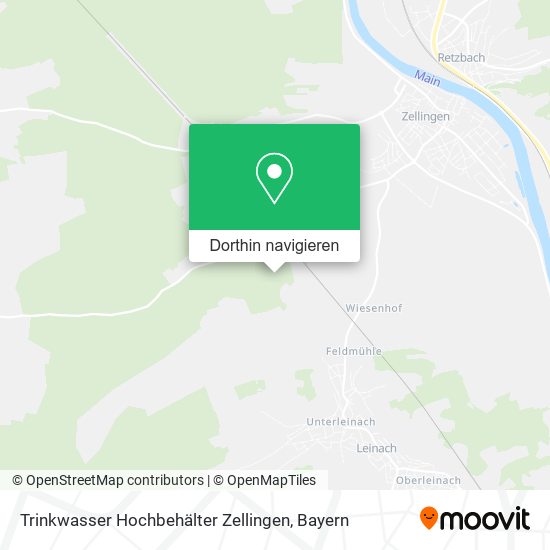 Trinkwasser Hochbehälter Zellingen Karte