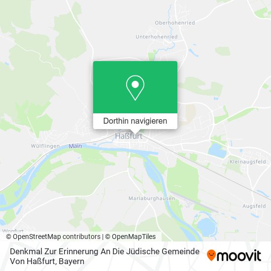 Denkmal Zur Erinnerung An Die Jüdische Gemeinde Von Haßfurt Karte