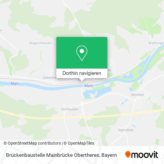 Brückenbaustelle Mainbrücke Obertheres Karte