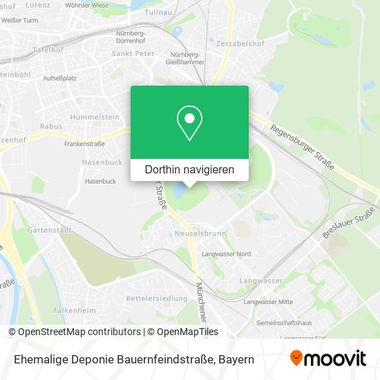 Ehemalige Deponie Bauernfeindstraße Karte