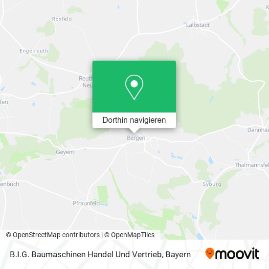 B.I.G. Baumaschinen Handel Und Vertrieb Karte