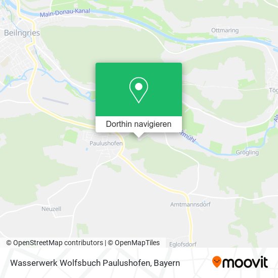 Wasserwerk Wolfsbuch Paulushofen Karte