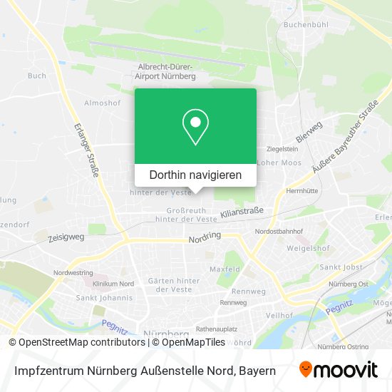 Impfzentrum Nürnberg Außenstelle Nord Karte
