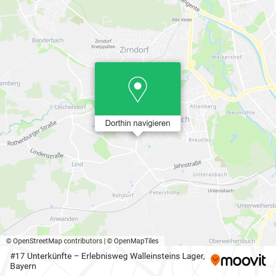#17 Unterkünfte – Erlebnisweg Walleinsteins Lager Karte