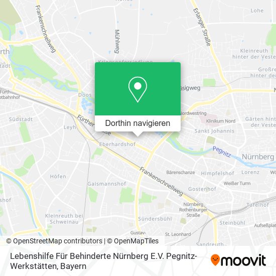 Lebenshilfe Für Behinderte Nürnberg E.V. Pegnitz-Werkstätten Karte