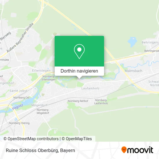 Ruine Schloss Oberbürg Karte