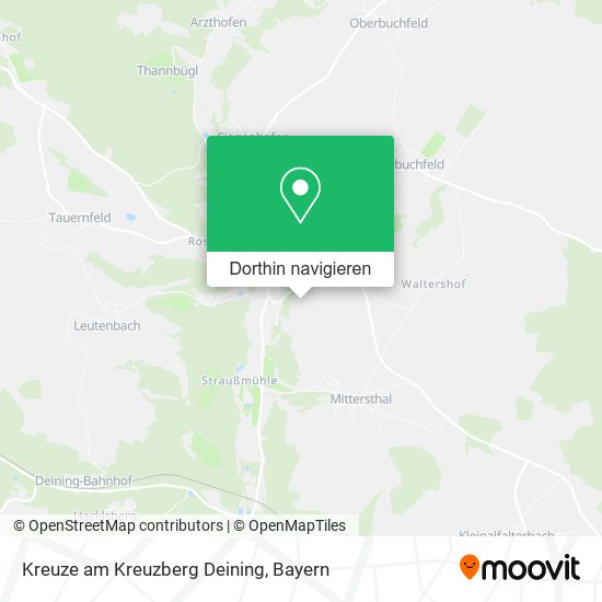 Kreuze am Kreuzberg Deining Karte