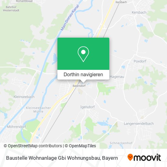 Baustelle Wohnanlage Gbi Wohnungsbau Karte