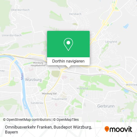 Omnibusverkehr Franken, Busdepot Würzburg Karte