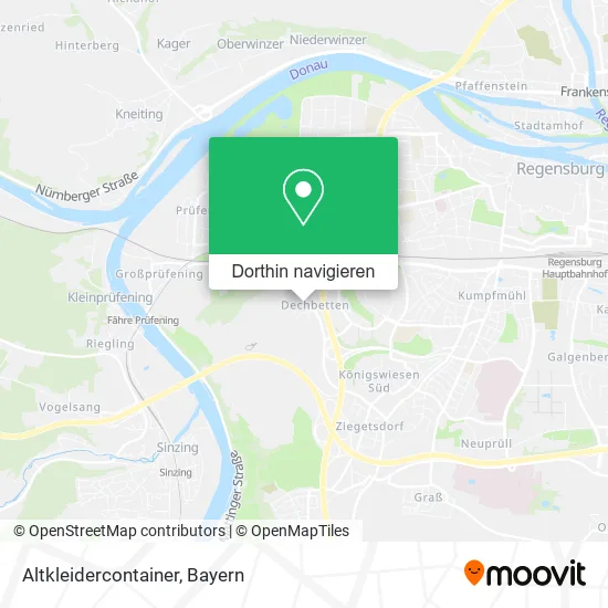 Altkleidercontainer Karte