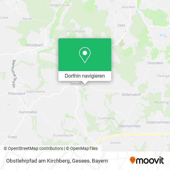 Obstlehrpfad am Kirchberg, Gesees Karte