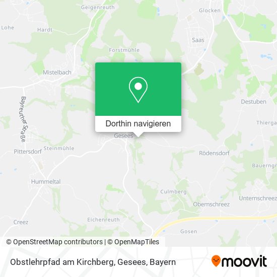 Obstlehrpfad am Kirchberg, Gesees Karte
