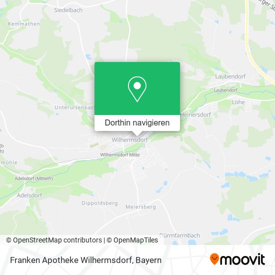 Franken Apotheke Wilhermsdorf Karte