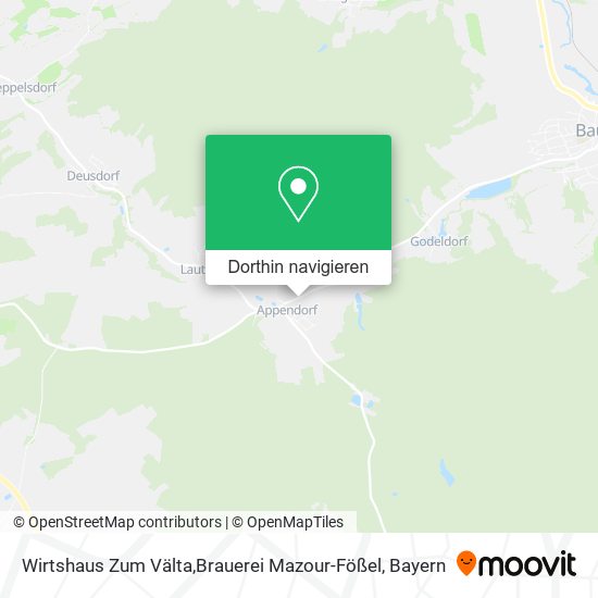 Wirtshaus Zum Välta,Brauerei Mazour-Fößel Karte