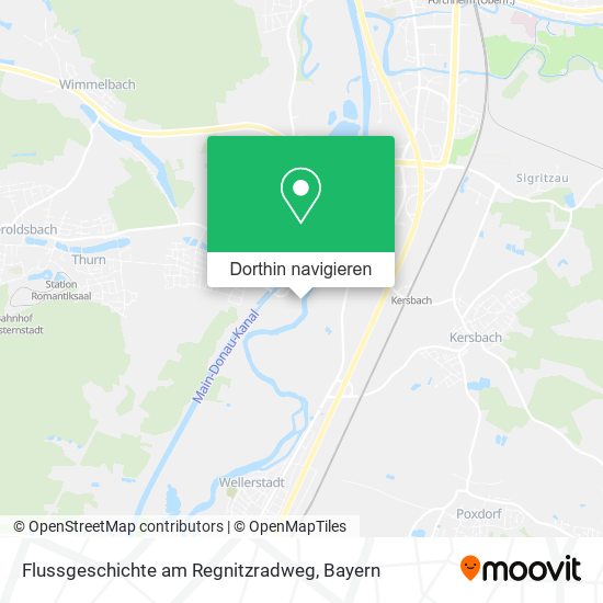 Flussgeschichte am Regnitzradweg Karte