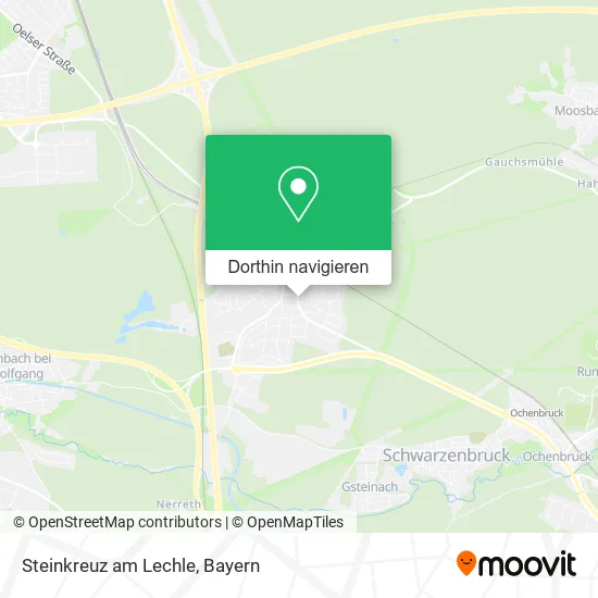 Steinkreuz am Lechle Karte