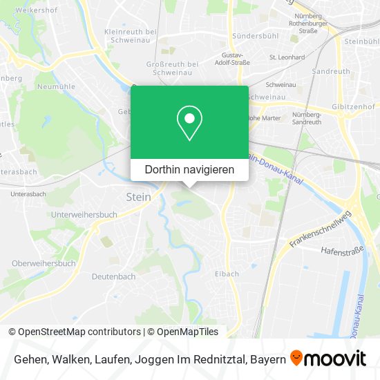 Gehen, Walken, Laufen, Joggen Im Rednitztal Karte