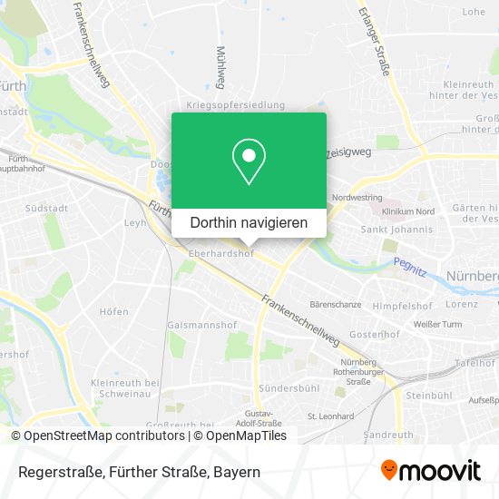 Regerstraße, Fürther Straße Karte