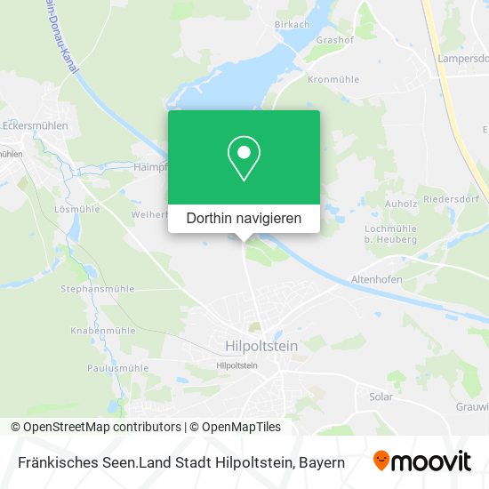 Fränkisches Seen.Land Stadt Hilpoltstein Karte