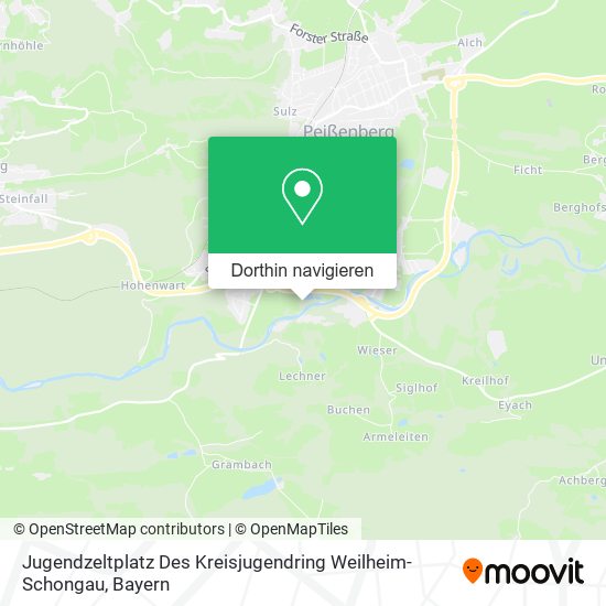 Jugendzeltplatz Des Kreisjugendring Weilheim-Schongau Karte