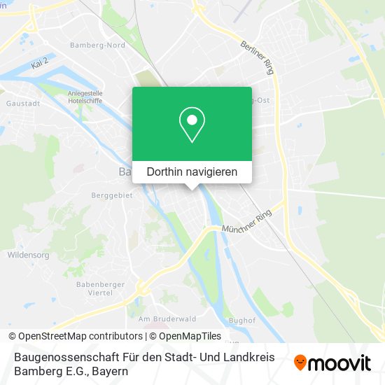 Baugenossenschaft Für den Stadt- Und Landkreis Bamberg E.G. Karte