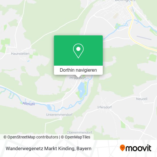 Wanderwegenetz Markt Kinding Karte