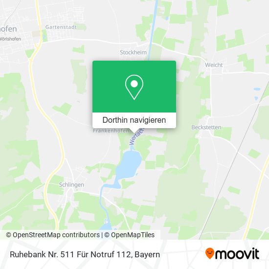 Ruhebank Nr. 511 Für Notruf 112 Karte
