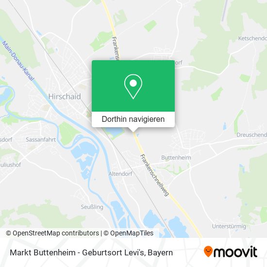 Markt Buttenheim - Geburtsort Levi's Karte