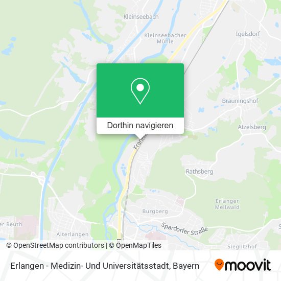 Erlangen - Medizin- Und Universitätsstadt Karte