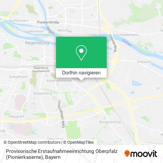 Provisorische Erstaufnahmeeinrichtung Oberpfalz (Pionierkaserne) Karte