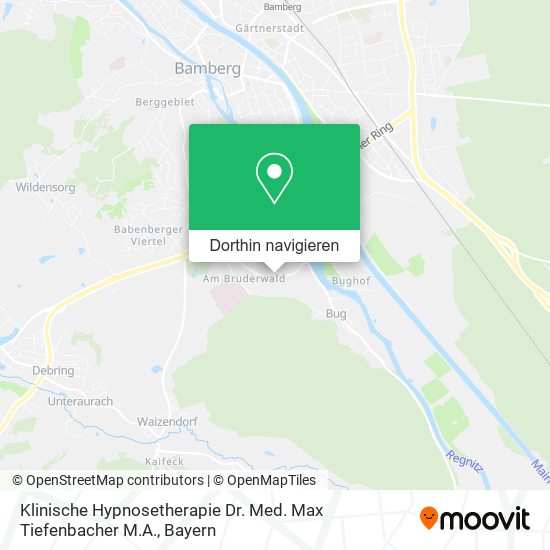 Klinische Hypnosetherapie Dr. Med. Max Tiefenbacher M.A. Karte