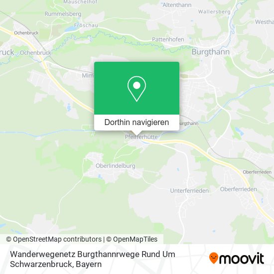 Wanderwegenetz Burgthannrwege Rund Um Schwarzenbruck Karte