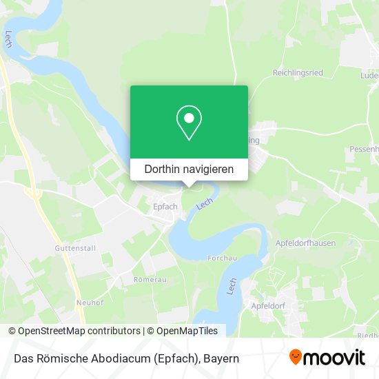 Das Römische Abodiacum (Epfach) Karte