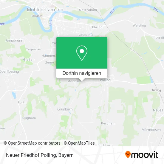 Neuer Friedhof Polling Karte