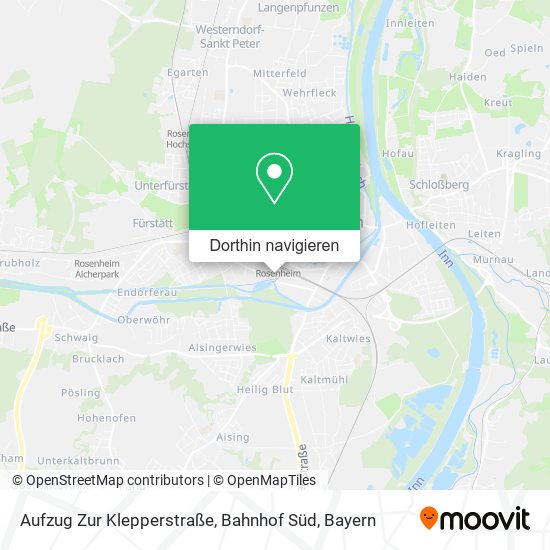Aufzug Zur Klepperstraße, Bahnhof Süd Karte