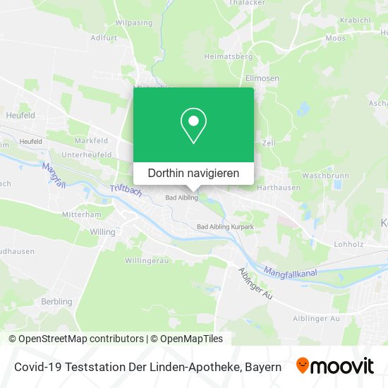 Covid-19 Teststation Der Linden-Apotheke Karte