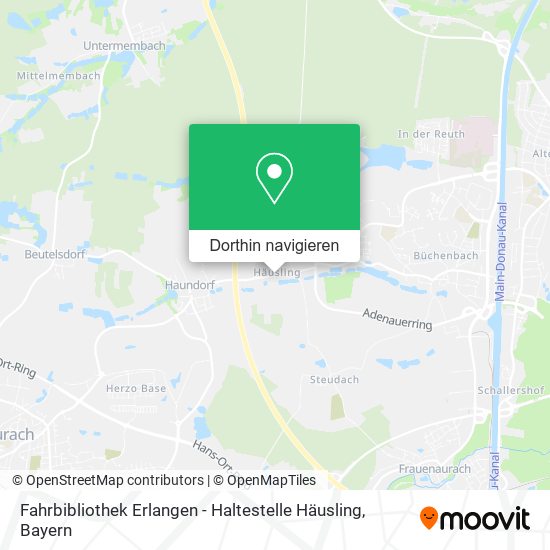 Fahrbibliothek Erlangen - Haltestelle Häusling Karte